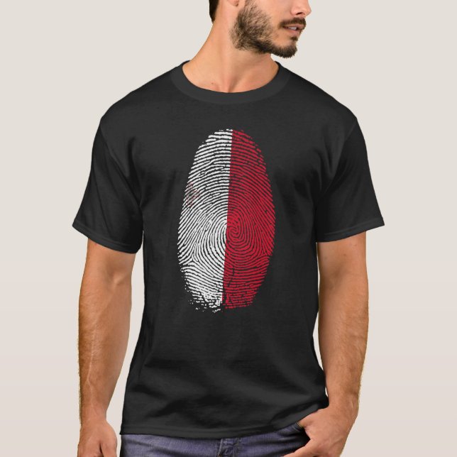 Camiseta Impresión digital de la bandera de Malta Está en m (Anverso)