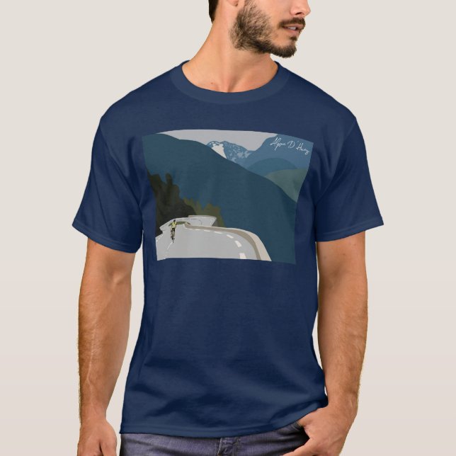 Camiseta Impresión digital de la Marina, Alpe d’Huez (Anverso)