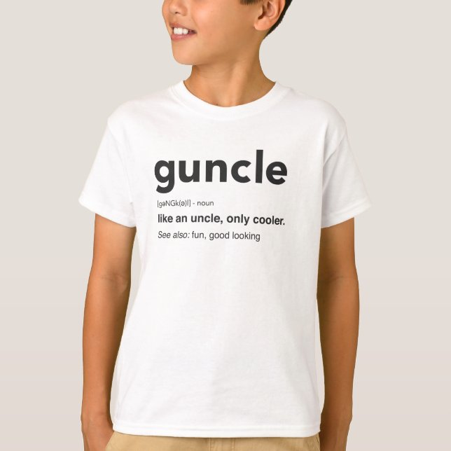 Camiseta Impresión divertida de la definición de Guncle (Anverso)