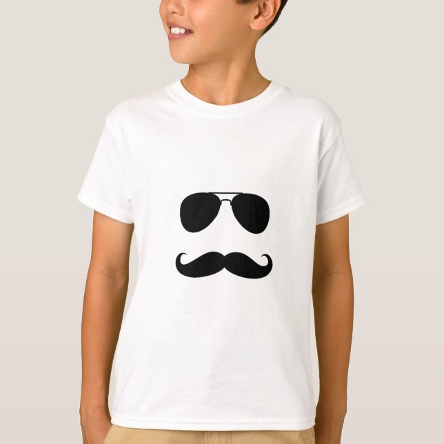 Camiseta Impresión divertida del individuo del bigote (Anverso)