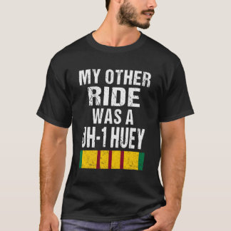 Camiseta Impresión en Vietnam Veterano Biker Uh-1 Huey Heli