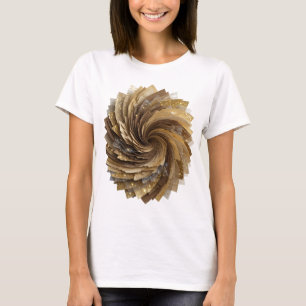 Camiseta Impresión ESPIRAL DORADA de plata elegante