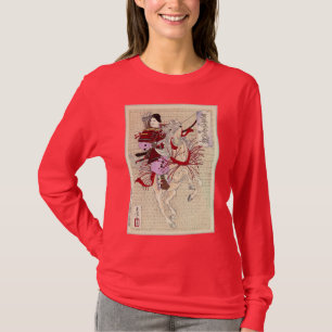Camiseta Impresión femenina de Woodblock del japonés del