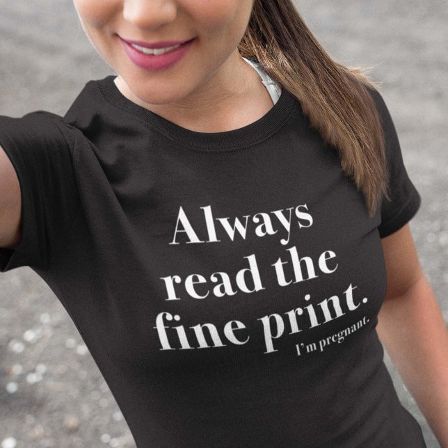 Camiseta Impresión fina preñada (Subido por el creador)