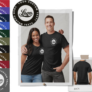 Camiseta Impresión frontal. Logo de negocios + WhiteText, M
