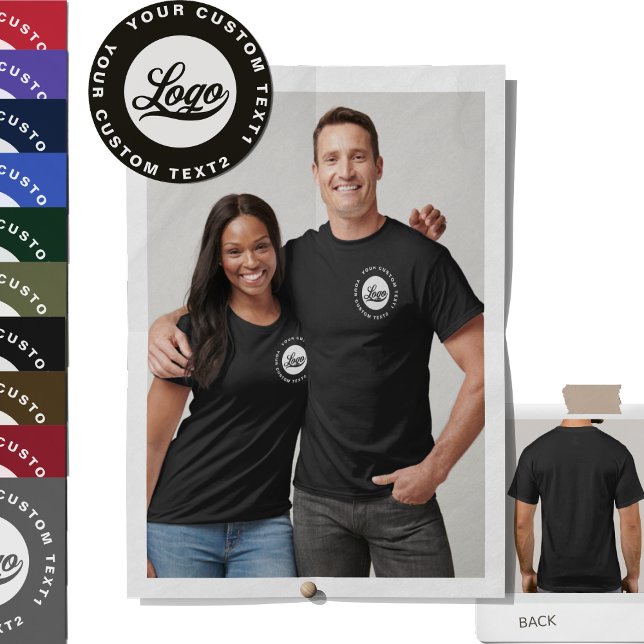 Camiseta Impresión frontal. Logo de negocios + WhiteText, M (Subido por el creador)