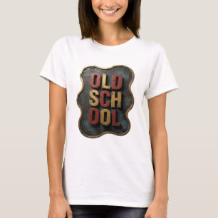 Camiseta Impresión genial de oro OLD SCHOOL