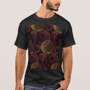 Camiseta Impresión geométrica de oro de lujo