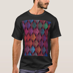 Camiseta Impresión geométrica ondulada multicolor