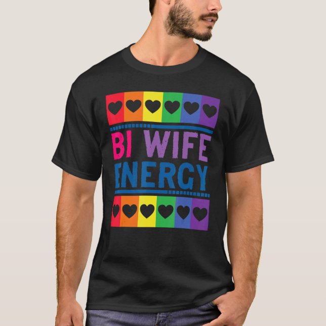 Camiseta Impresión gráfica bisexual por energía de esposa b (Anverso)