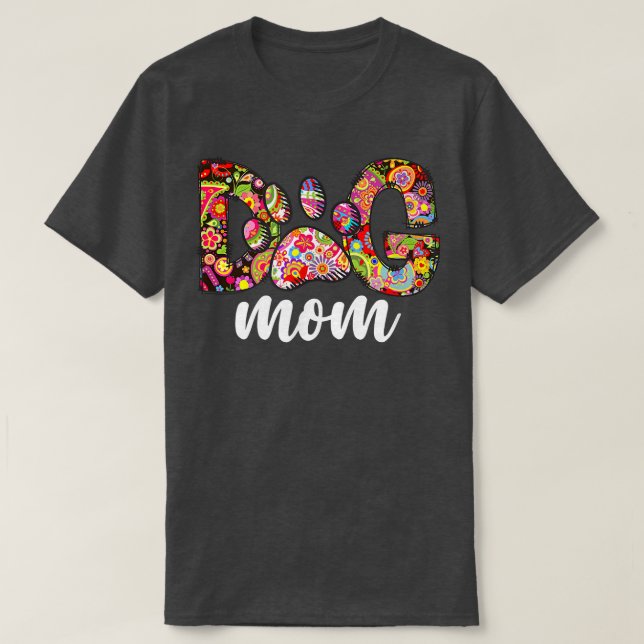 Camiseta Impresión gráfica de garra de perro para mamás gra (Diseño del anverso)
