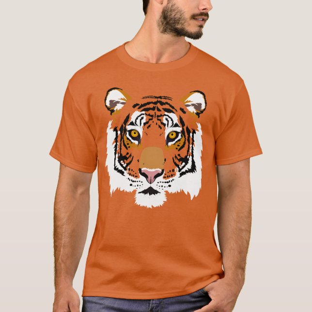 Camiseta Impresión gráfica de la cara del tigre (Anverso)