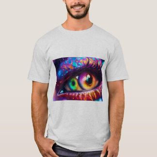Camiseta Impresión gráfica dividida superior