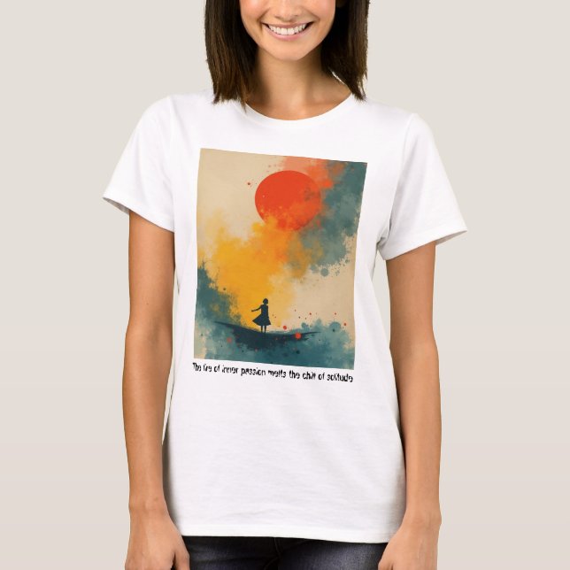 Camiseta Impresión gráfica positiva en vibe de mujeres (Anverso)