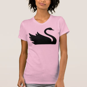 Camiseta Impresión hermosa del pájaro del cisne negro