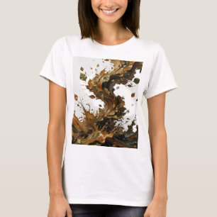Camiseta Impresión icónica de salpicaduras de hojas de otoñ