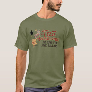 Camiseta impresión incondicional roja/del moreno verde