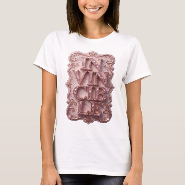Camiseta Impresión INVISIBLE Rosa Intenso (Anverso)