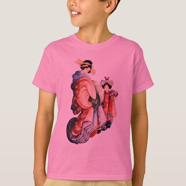 Camiseta Impresión japonesa del woodblock (Anverso)