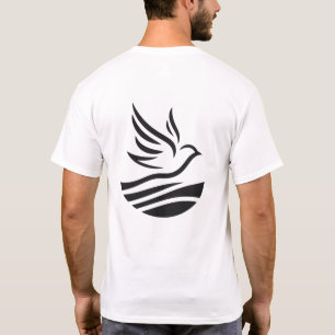 Camiseta Impresión Minimalista de esquema de silueta de páj