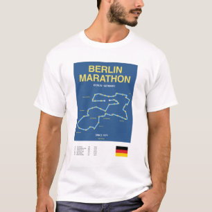 Camiseta Impresión minimalista de la línea de la Maratón de
