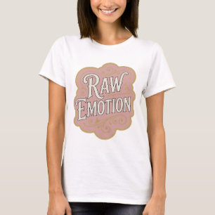 Camiseta Impresión Moderna Rosa EMOCIÓN CRUDa