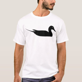 Camiseta Impresión negra del pájaro del pato del pato