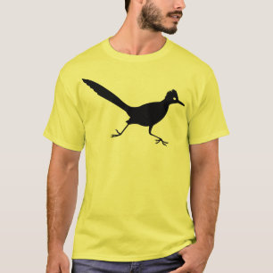 Camiseta Impresión negra del pájaro del Roadrunner