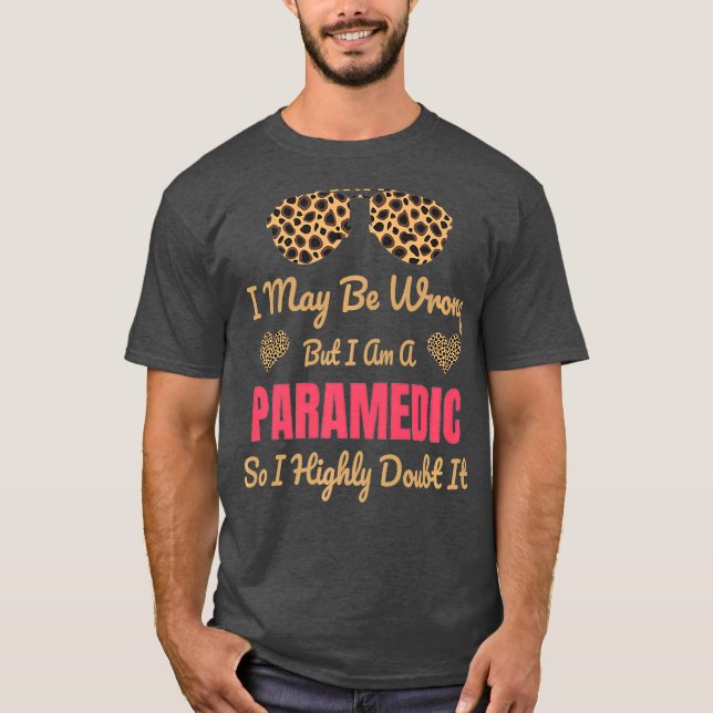 Camiseta Impresión paramédica de leopardo Cute Divertido re (Anverso)