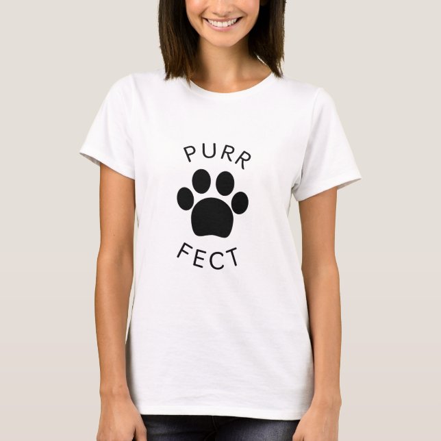 Camiseta Impresión Perfecta De La Pasta De Purr Del Gato (Anverso)