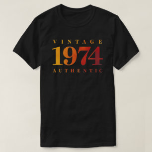 Camiseta Impresión personalizada de 1974, cumpleaños inspir