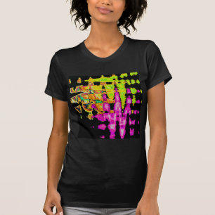 Camiseta Impresión Poster de arte de Neon Glitch Resumen