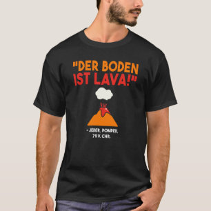 Camiseta Impresión posterior El fondo es lava volcán Vesubi