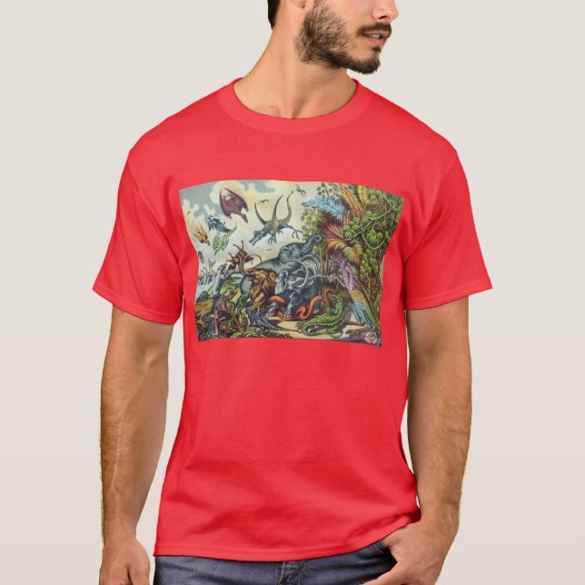 Camiseta Impresión prehistórica de la antigüedad de los (Anverso)
