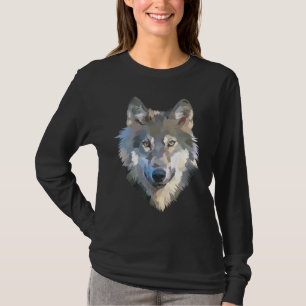 Camiseta Impresión real sobre animales del Lobo Blanco