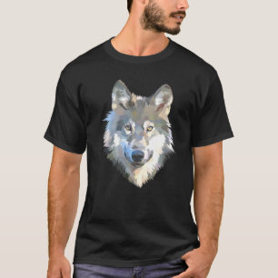Camiseta Impresión realista realista de animales del Lobo B