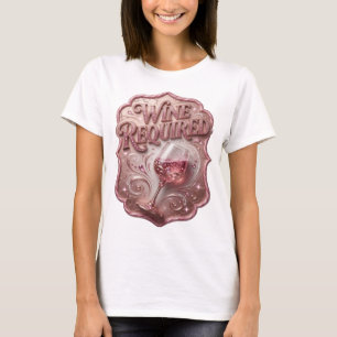 Camiseta Impresión requerida de vino rosa Cool