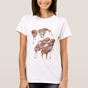 Camiseta Impresión ROSE GOLD GLAMOUR de oro llamativo