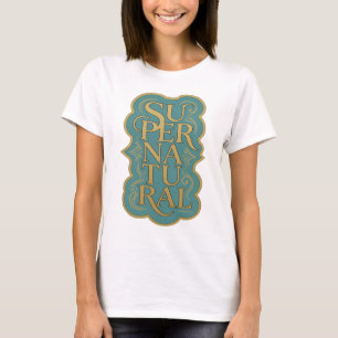 Camiseta Impresión SÚPER NATURAL de oro icónico