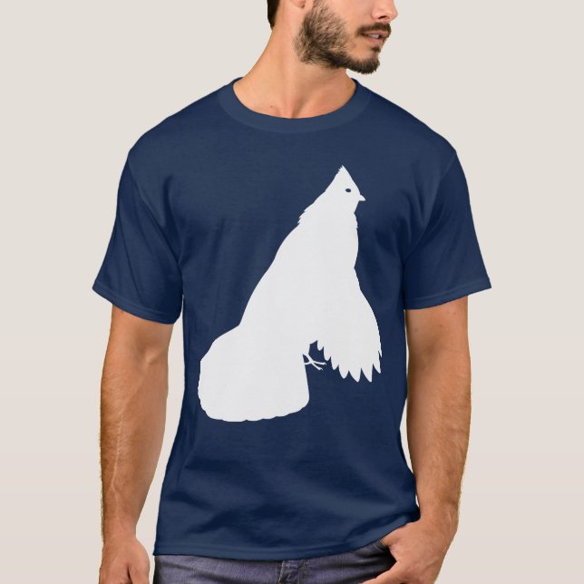 Camiseta Impresión superada blanco del pájaro del urogallo (Anverso)