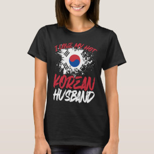 Camiseta Impresión trasera Amo a mi caliente esposo coreano