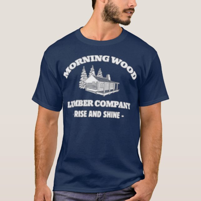 Camiseta Impresión trasera frontal de la empresa maderera M (Anverso)