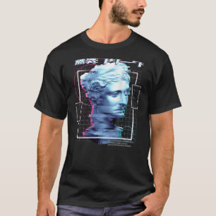 Camiseta Impresión trasera Música Techno Vaporwave EDM fies