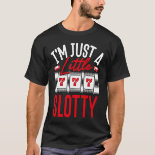 Camiseta Impresión trasera Soy solo una pequeña ranura Máqu