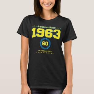 Camiseta Impresionante 1963 para hombres mujeres 60 años 60