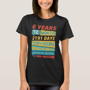 Camiseta Impresionante 6 años de antigüedad Vintage 6º cump