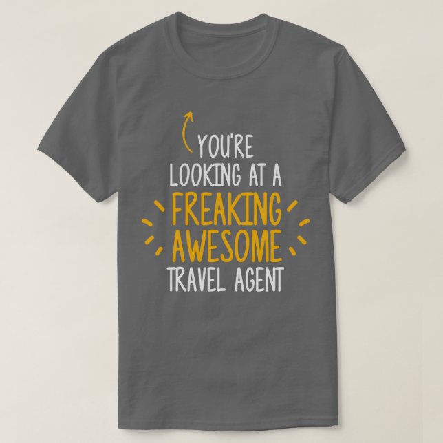 Camiseta Impresionante agente de viajes (Diseño del anverso)