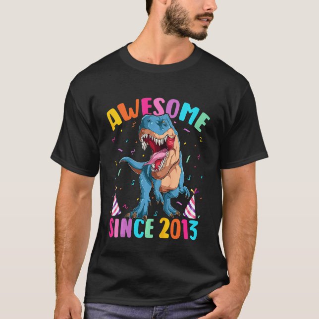 Camiseta Impresionante amante de los dinosaurios de 9 años  (Anverso)