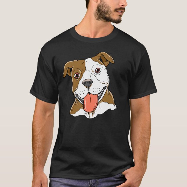 Camiseta Impresionante amante del toro de Pitbull, hombres  (Anverso)