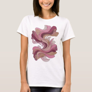 Camiseta Impresionante Arte Abstracto de Plata Impresión de